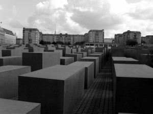The Jewish Memorial to the victims of the holocaust, in central Berlin.  Moving and compelling.